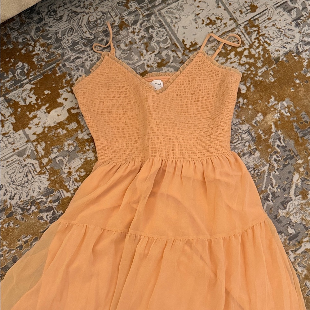 Wilfred Soft Apricot Smocked Dress